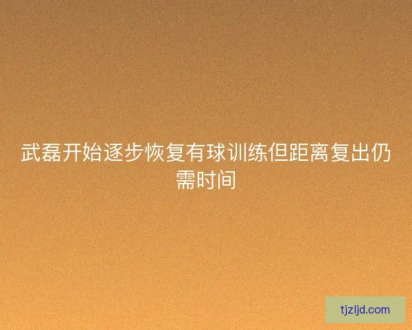 武磊开始逐步恢复有球训练但距离复出仍需时间