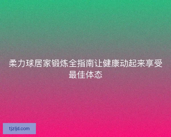 柔力球居家锻炼全指南让健康动起来享受最佳体态 柔力球居家锻炼全指南让健康动起来享受最佳体态